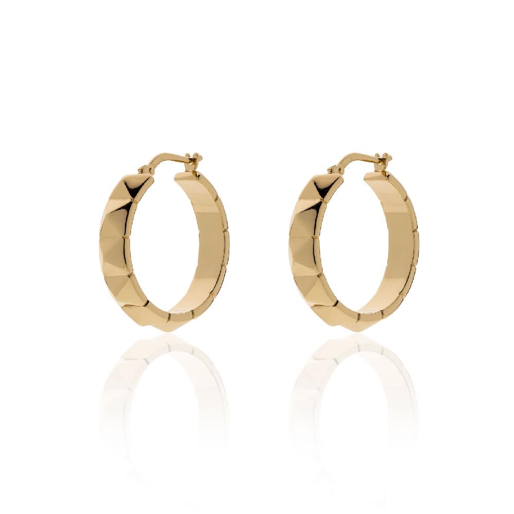 Unoaerre Orecchini a cerchio in bronzo dorato | UNOAERRE Gioielli Duty-free