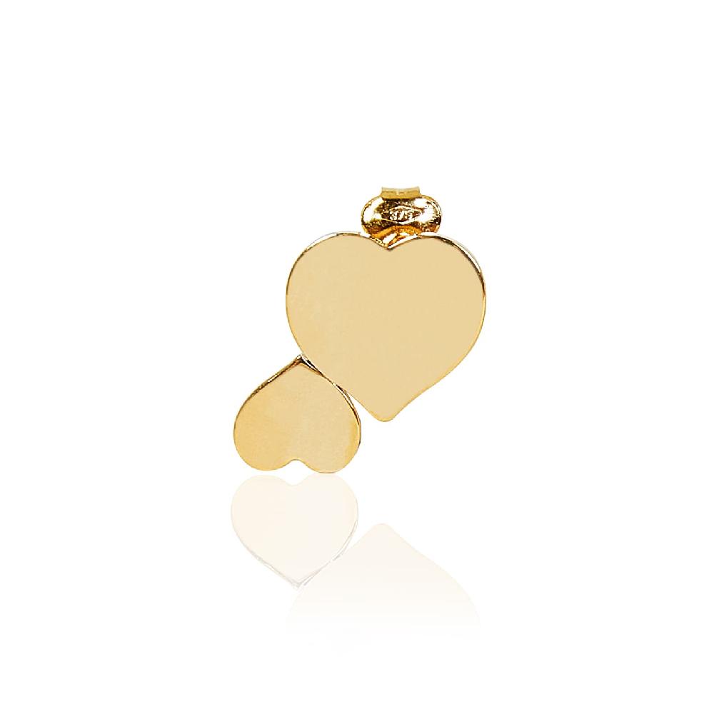 Unoaerre Orecchini in oro con doppio cuore | UNOAERRE Gioielli Italy