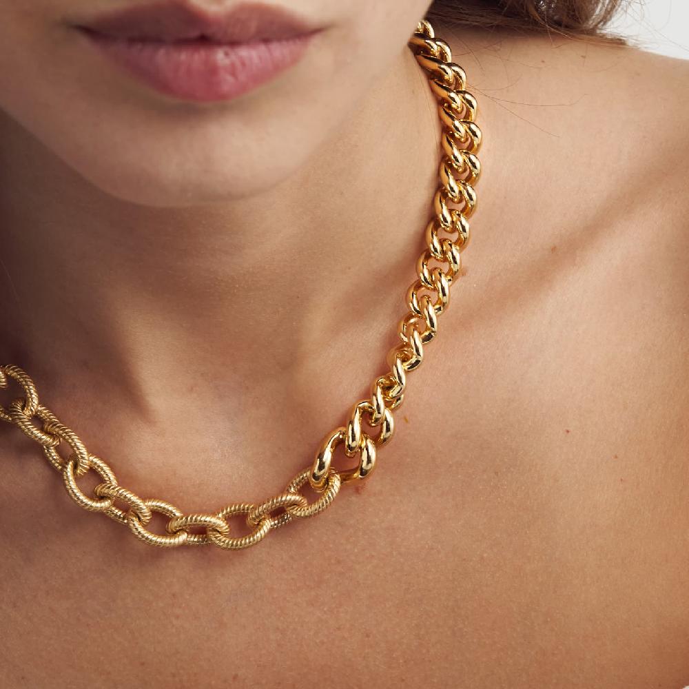 Unoaerre Collana in bronzo dorato grumetta | UNOAERRE Gioielli Offerta per la Festa della Mamma