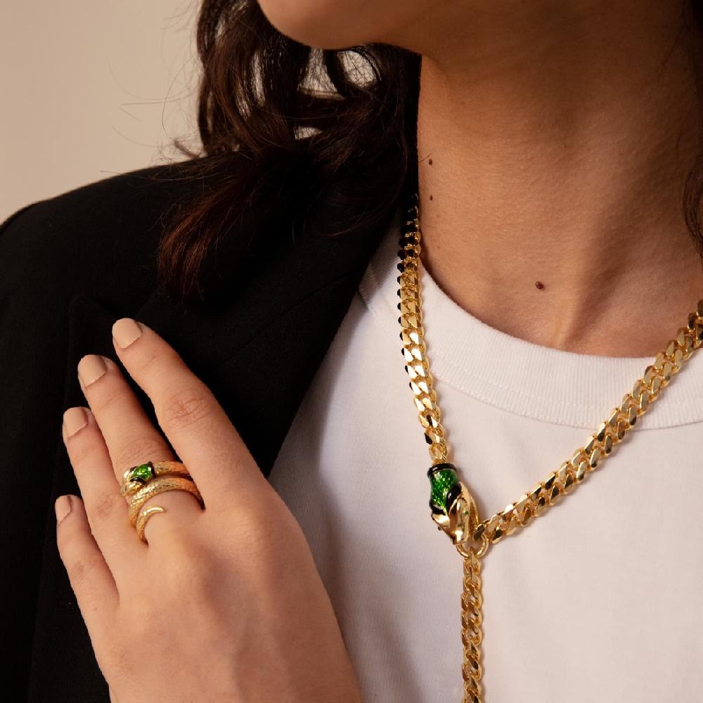 Unoaerre Collana donna grumetta con serpente smaltato | UNOAERRE Gioielli Offerta San Valentino