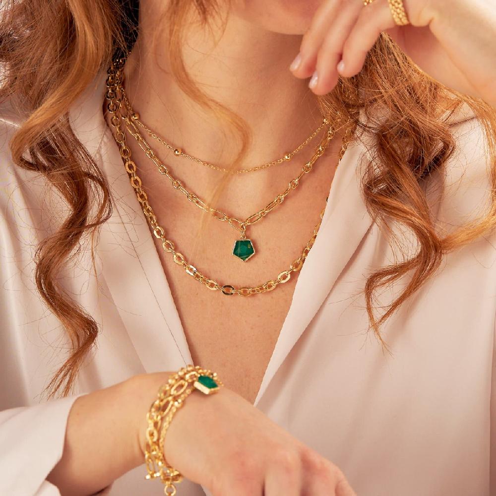 Unoaerre Collana donna dorata con pietra | UNOAERRE Gioielli Shopping online