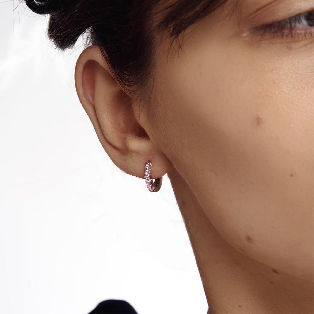 Unoaerre Orecchini in argento con cubic zirconia rosa | UNOAERRE Gioielli Prezzo basso