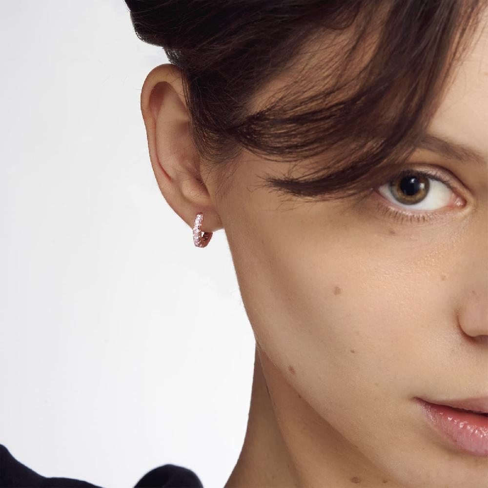 Unoaerre Orecchini in argento con cubic zirconia rosa | UNOAERRE Gioielli Prezzo basso