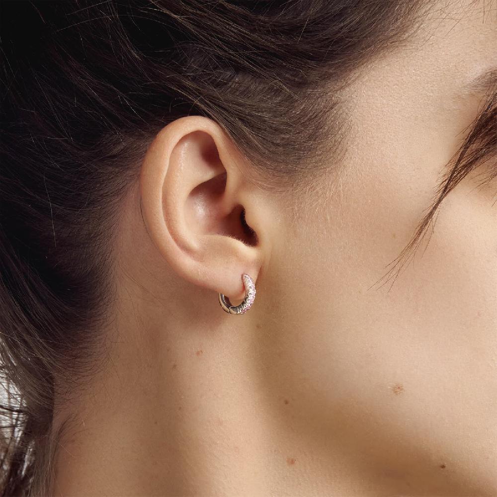 Unoaerre Orecchini in argento con cubic zirconia rosa | UNOAERRE Gioielli Prezzo basso