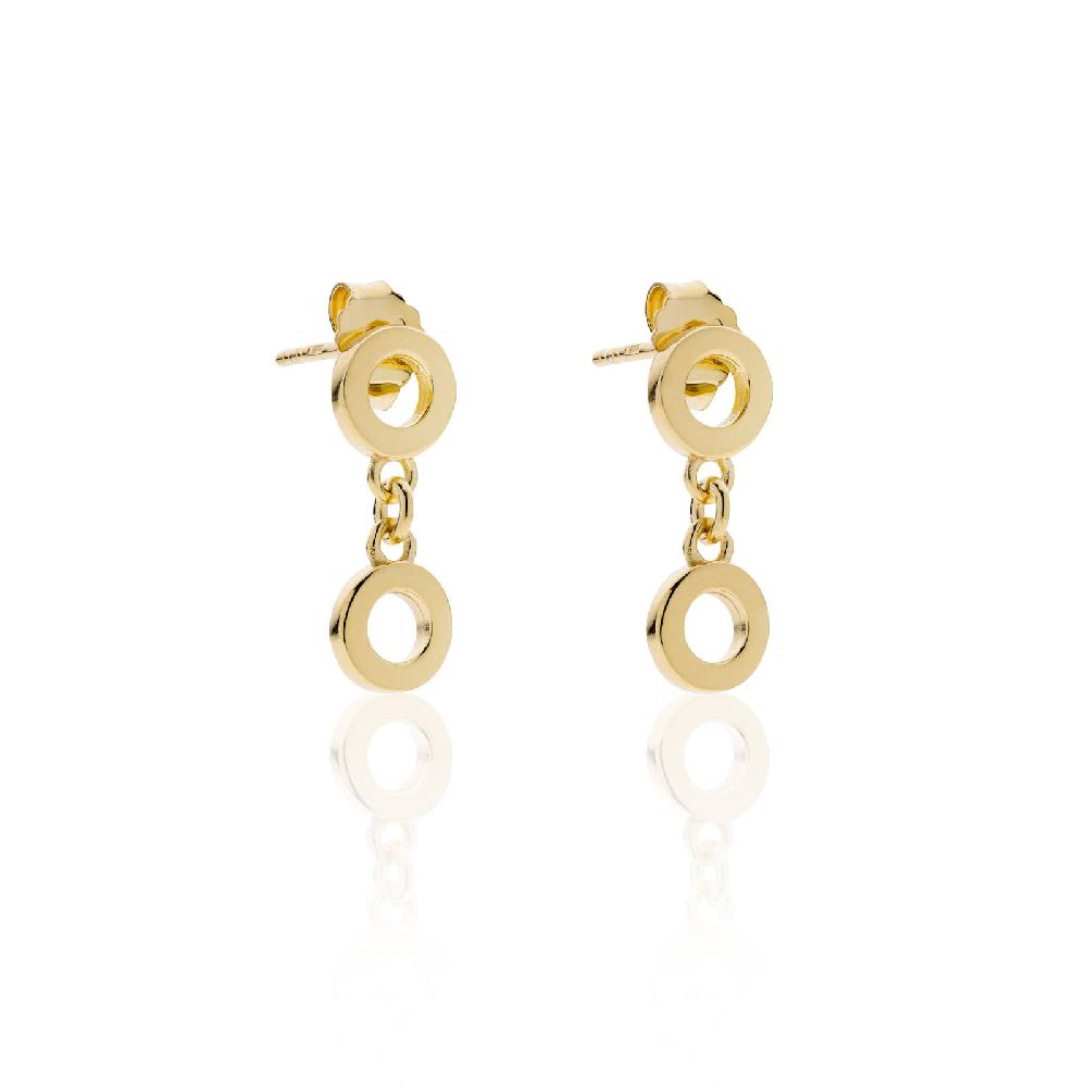 Unoaerre Orecchini in argento dorato cerchietti | UNOAERRE Gioielli Fino al 65% di sconto