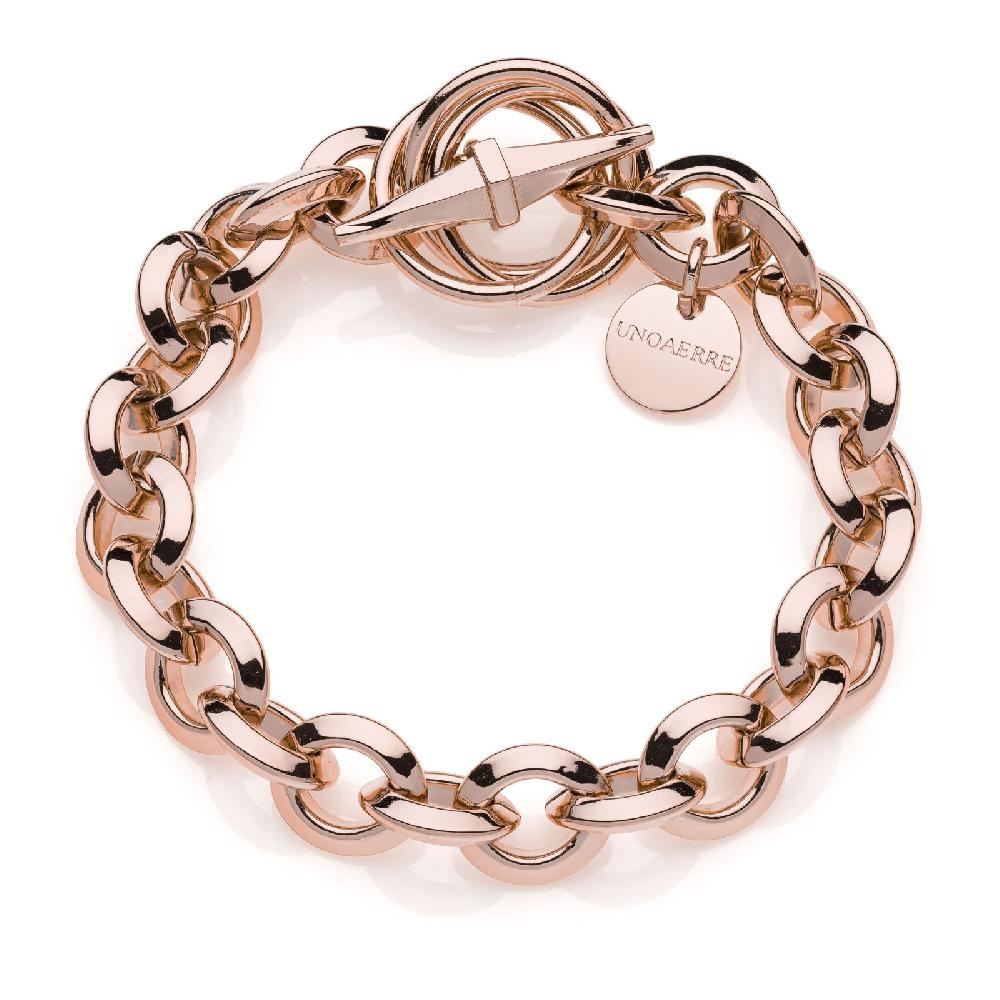 Unoaerre Bracciale donna catena rolò rosa | UNOAERRE Gioielli Negozio