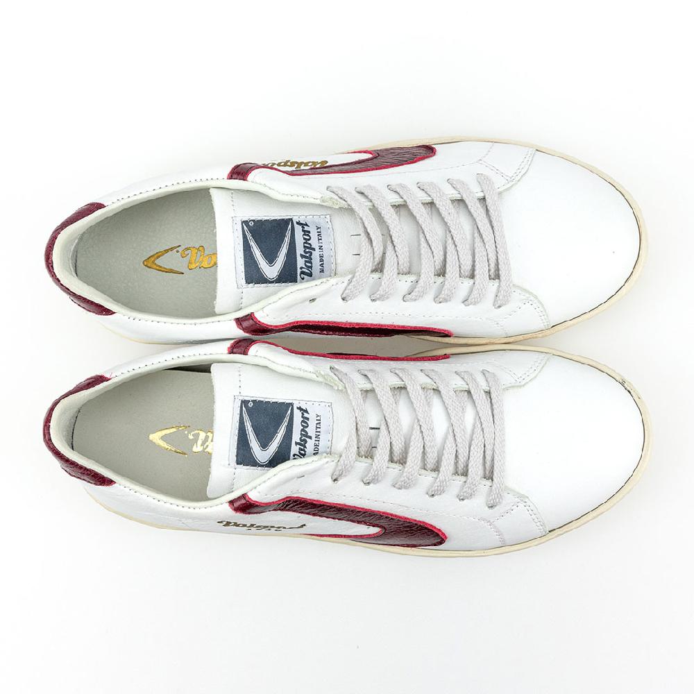 Valsport Tournament Classic Leather Bianco Bordeaux Vendita Economica