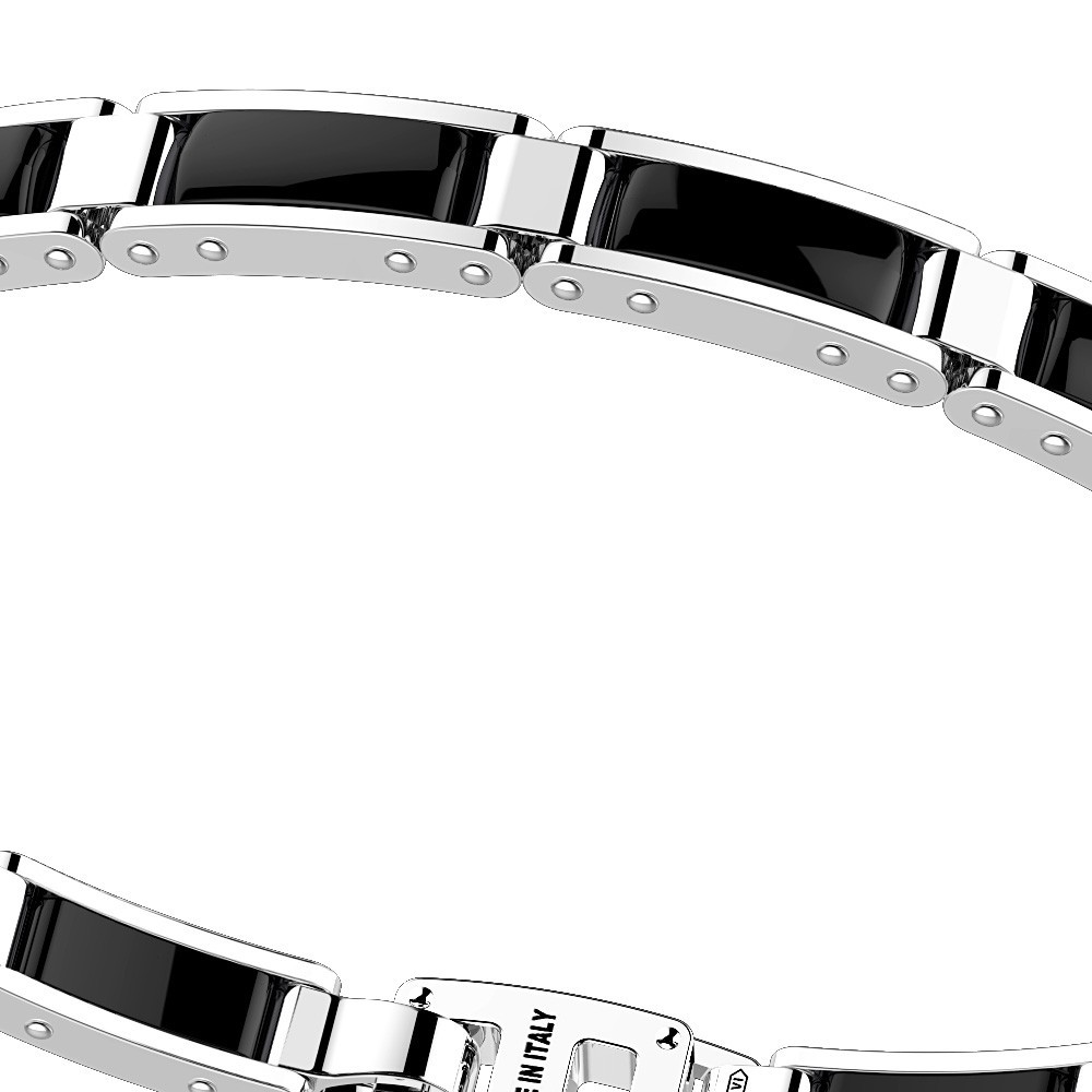 Zancan Bracciale Zancan in argento e ceramica Presa