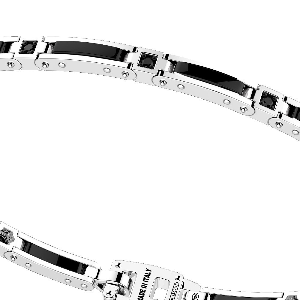 Zancan Bracciale Zancan in argento e ceramica con pietre Sconto
