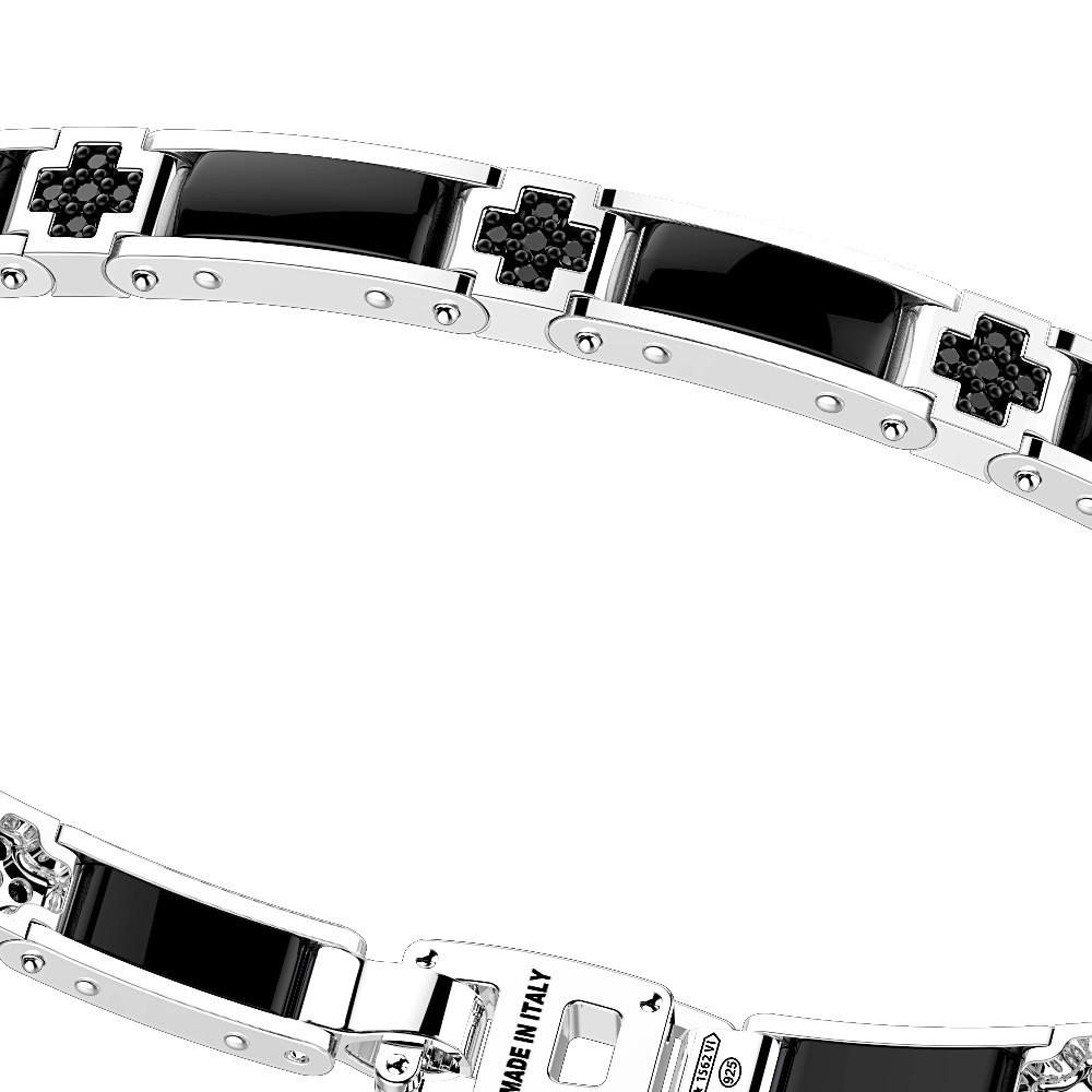 Zancan Bracciale Zancan in argento e ceramica con pietre Online