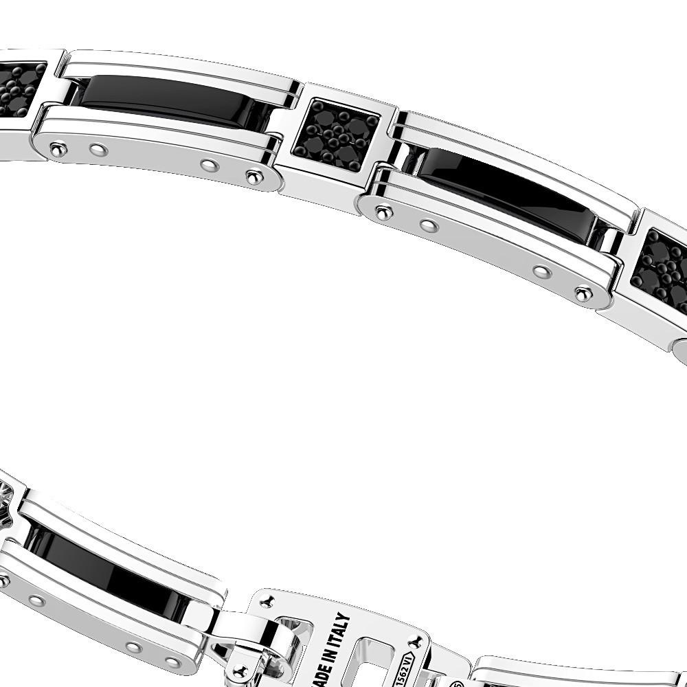 Zancan Bracciale Zancan in argento e ceramica con pietre Outlet
