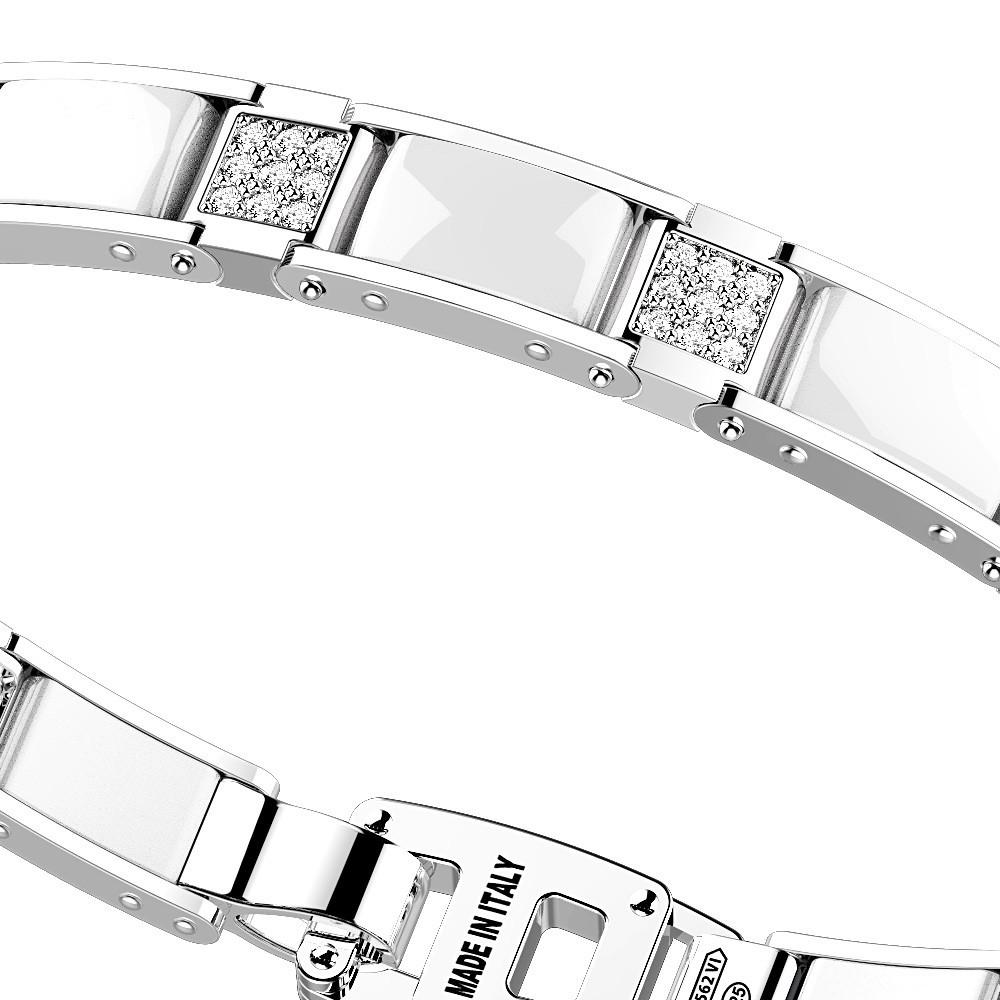 Zancan Bracciale Zancan in argento e ceramica con pietre Offerte