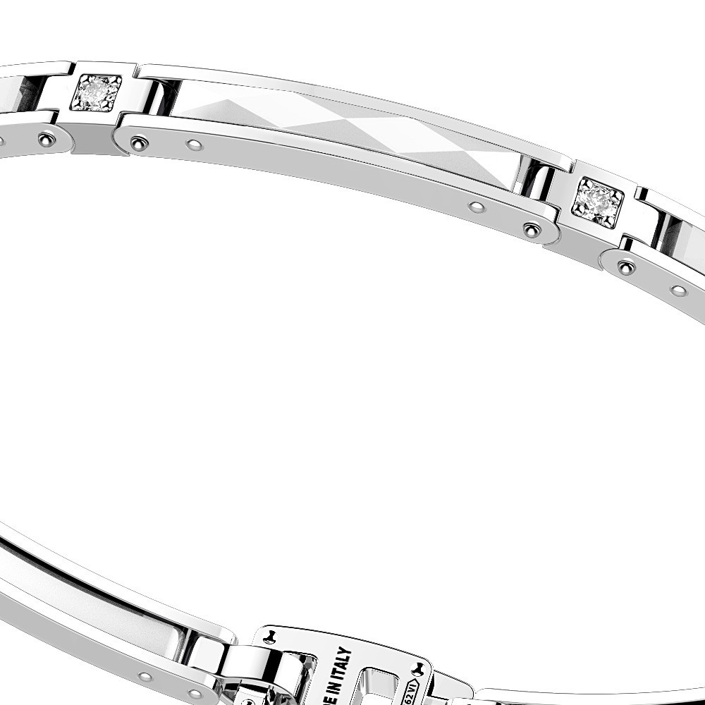 Zancan Bracciale Zancan in argento e ceramica con pietre Vendita Economica