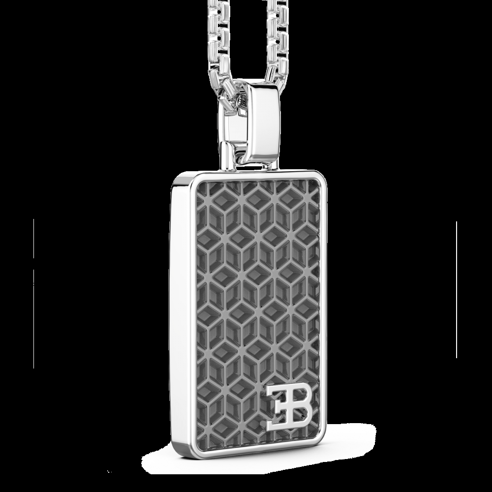 Zancan Collana Bugatti con targa in argento Negozio