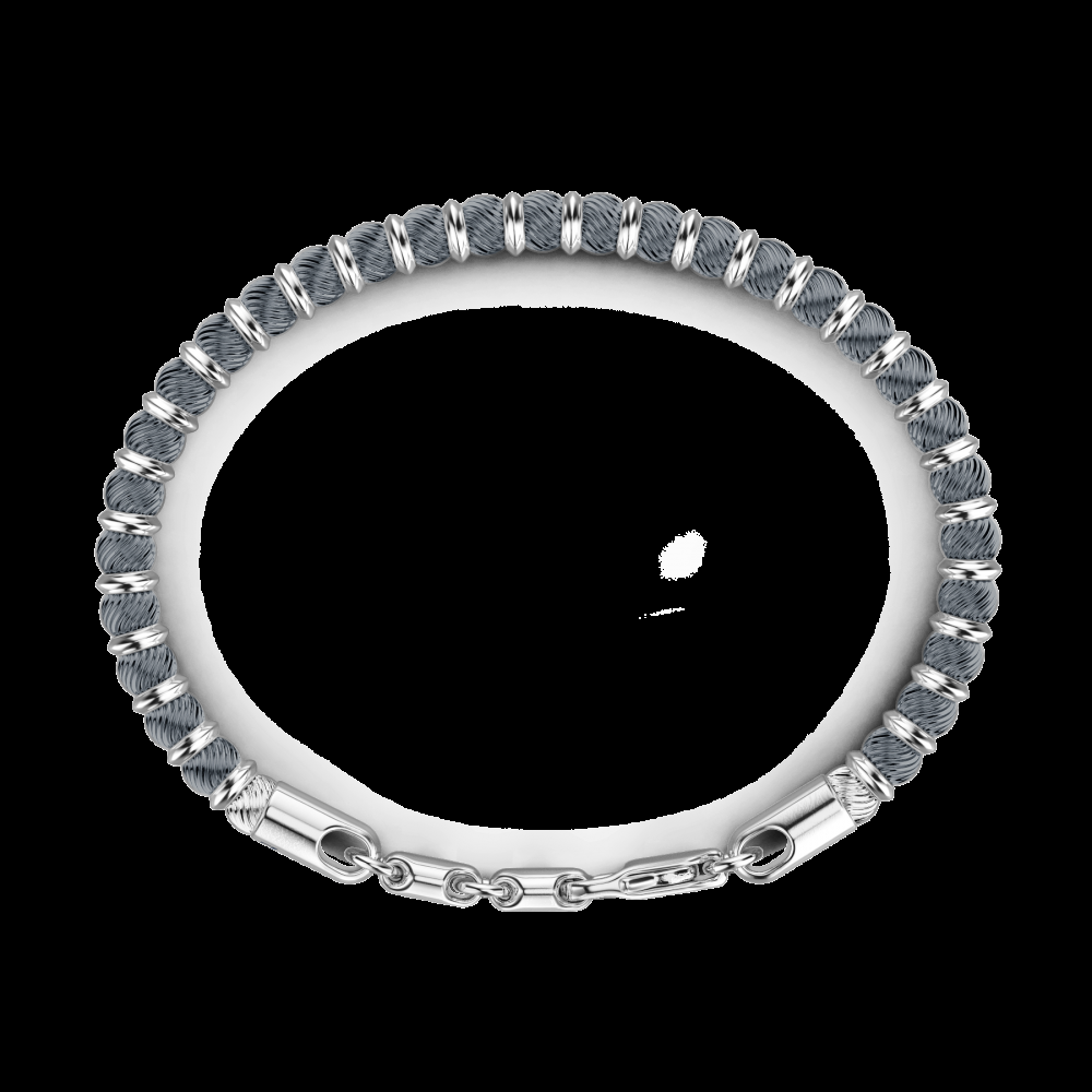 Zancan Bracciale Zancan morbido in argento a sfere Nuovo
