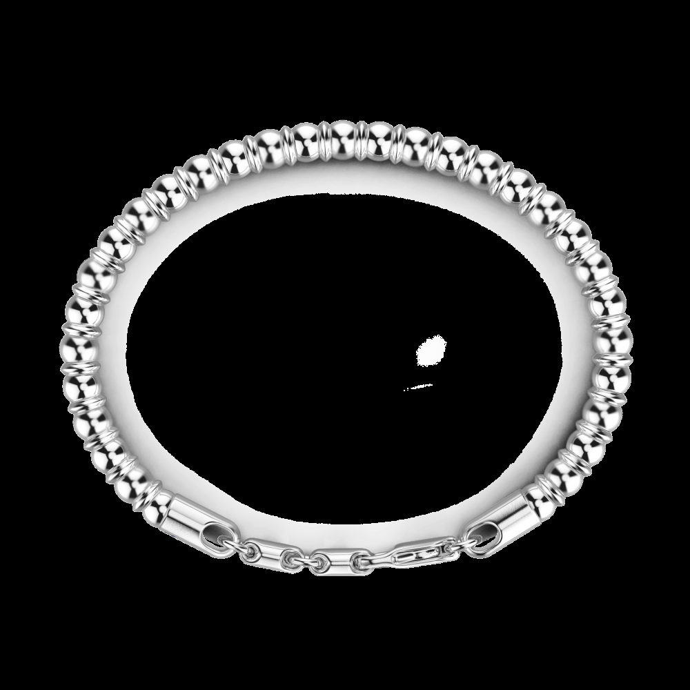 Zancan Bracciale Zancan morbido in argento a sfere Vendita