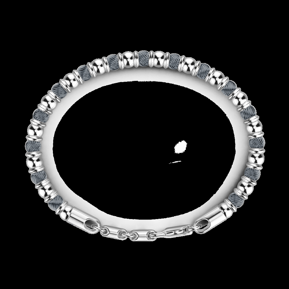 Zancan Bracciale Zancan morbido in argento a sfere Promozione