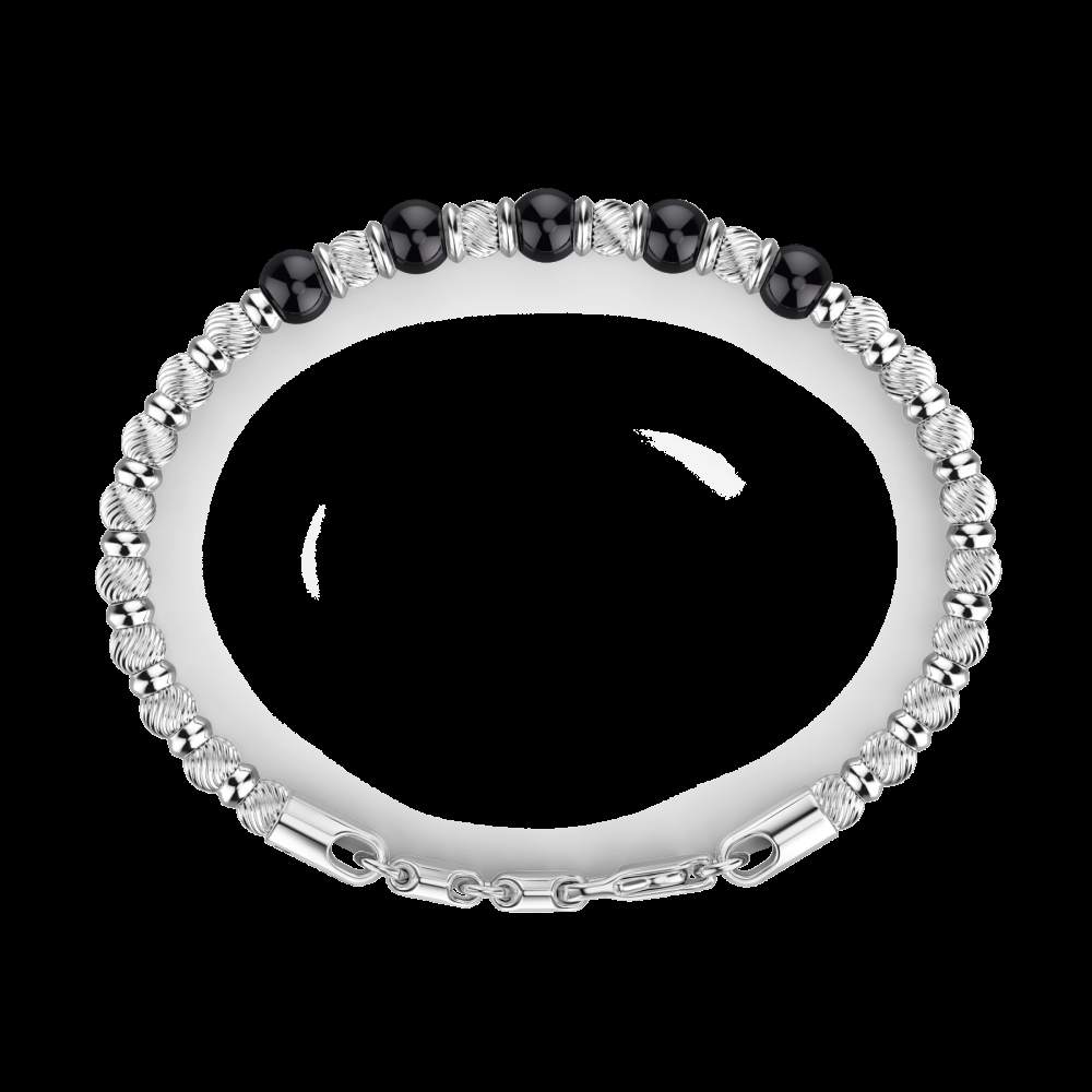 Zancan Bracciale Zancan morbido con sfere in argento e in pietre dure naturali Soddisfazione Garantita