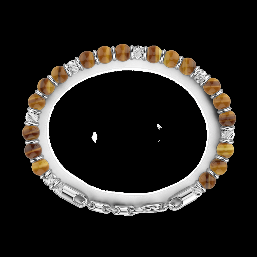Zancan Bracciale Zancan morbido con sfere in argento e in pietre dure naturali Negozi Online