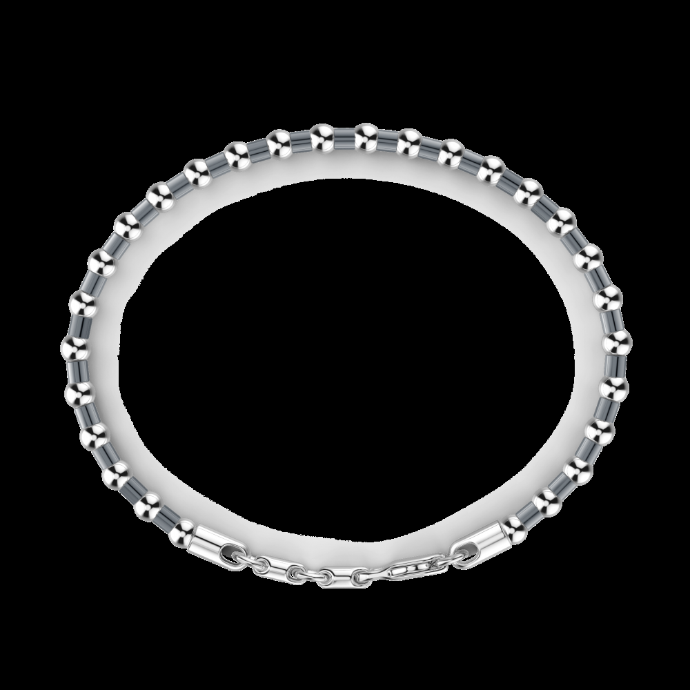 Zancan Bracciale Zancan morbido in argento a sfere Consegna Veloce