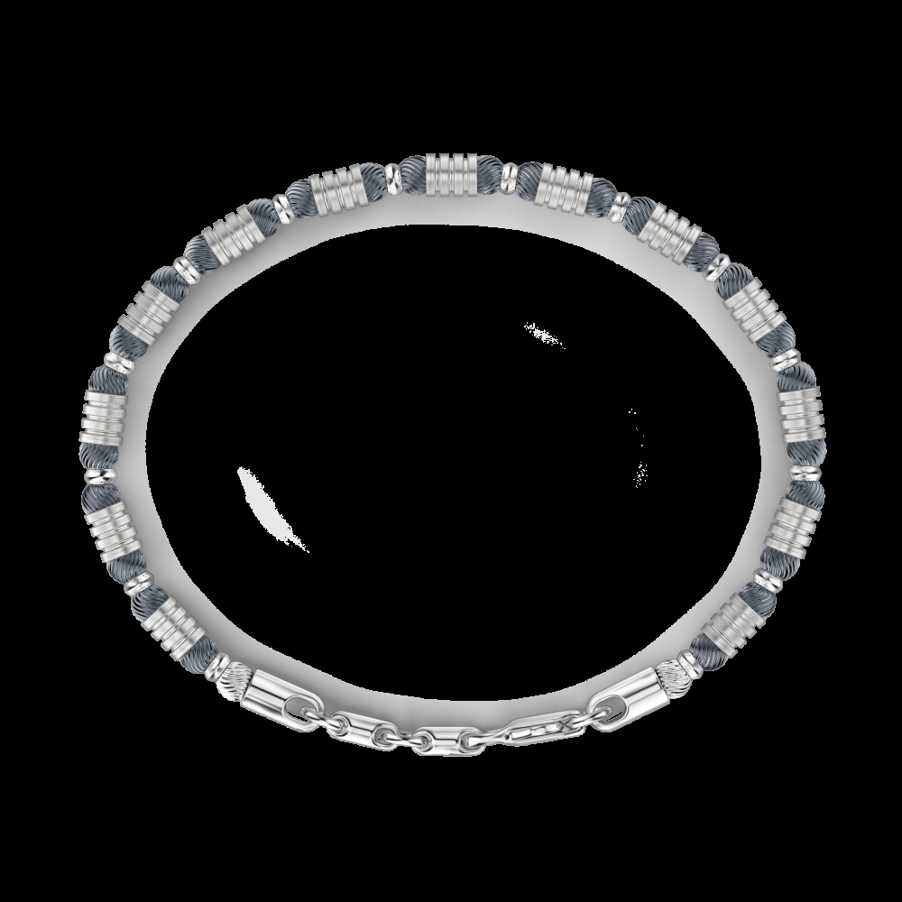 Zancan Bracciale Zancan morbido in argento a sfere ed elementi tubolari Prezzo Ridotto