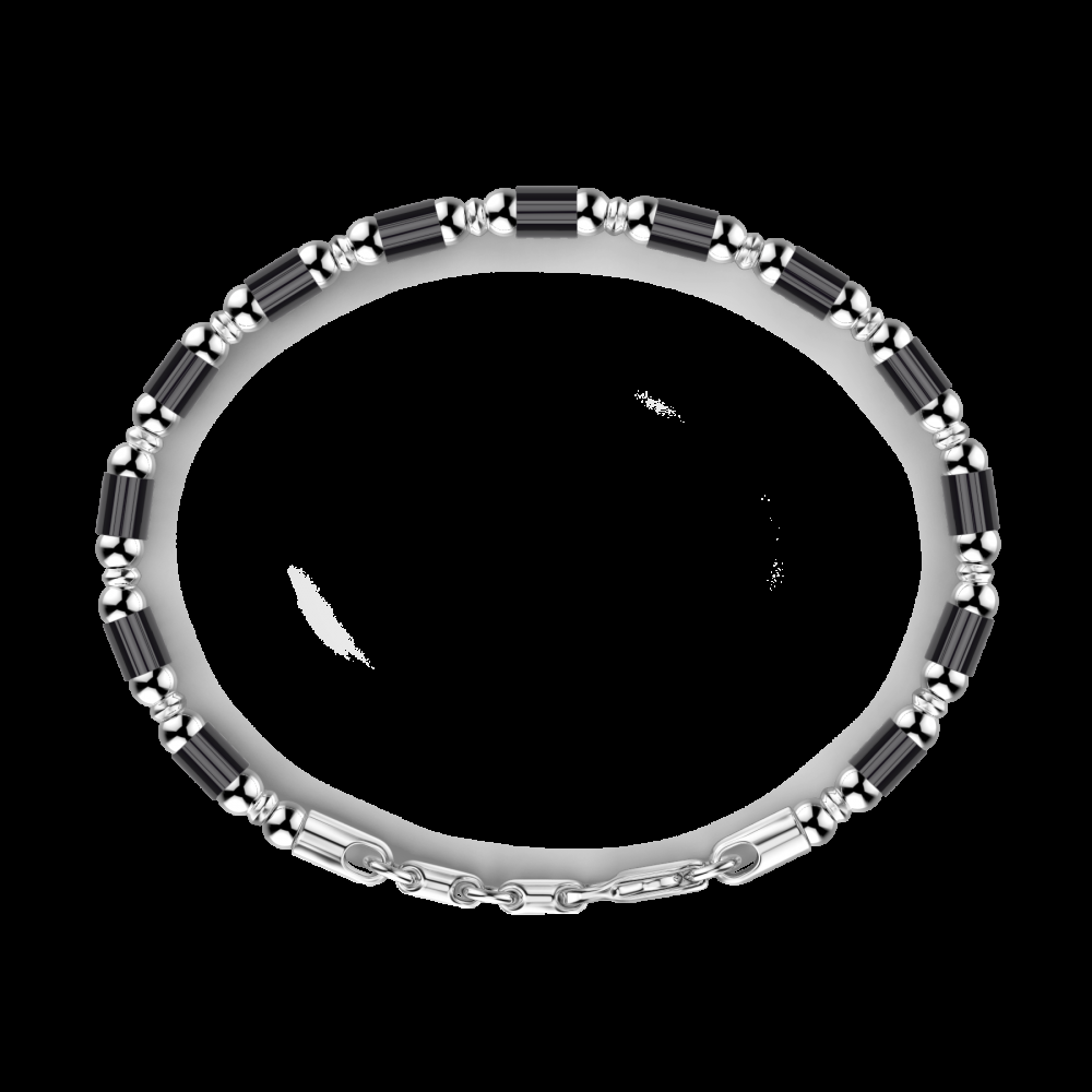 Zancan Bracciale Zancan morbido in argento a sfere ed elementi tubolari Convenienza