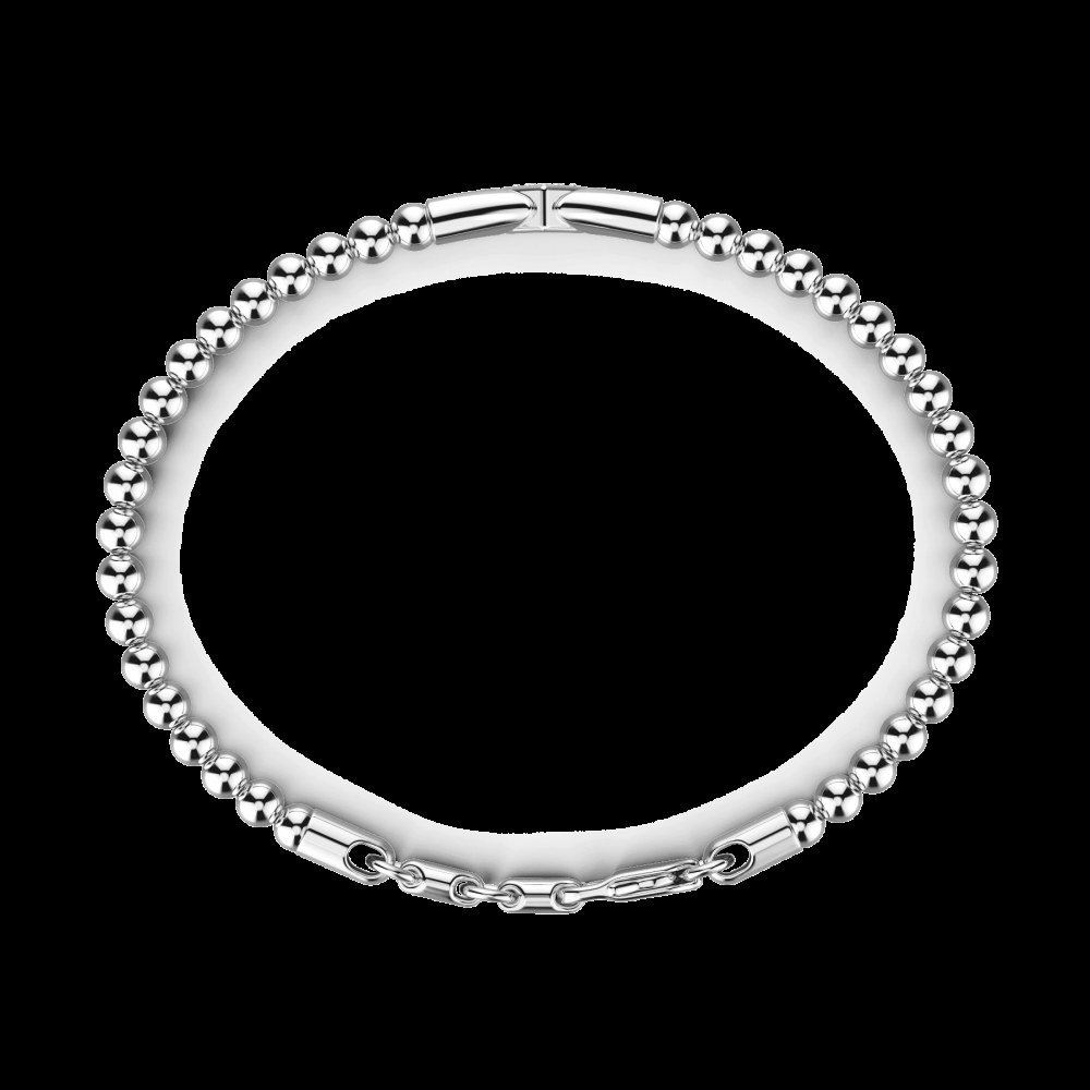 Zancan Bracciale Zancan morbido con sfere in argento e targa con pietre Saldi