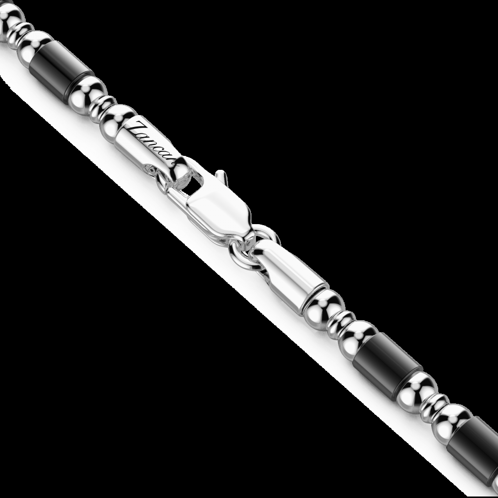 Zancan Collana Zancan morbida in argento a sfere ed elementi tubolari Offerte