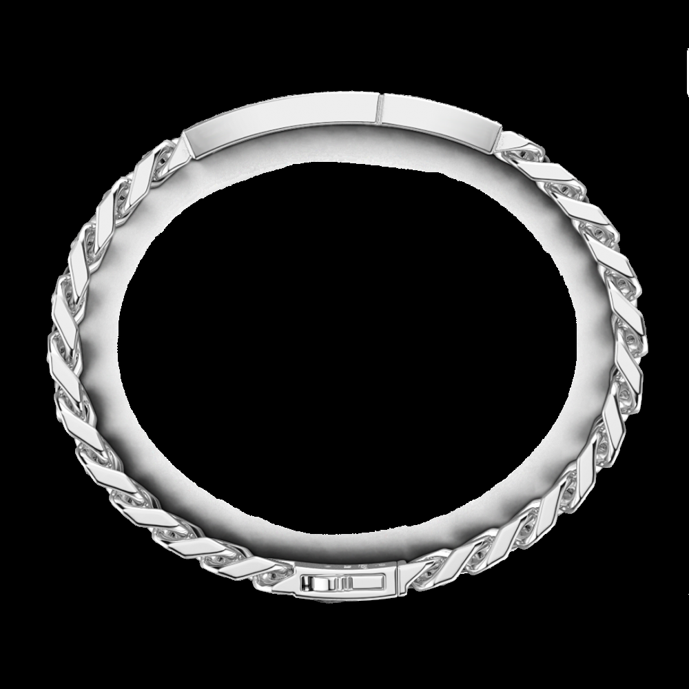 Zancan Bracciale grumetta Zancan in argento con pietre nere Italy
