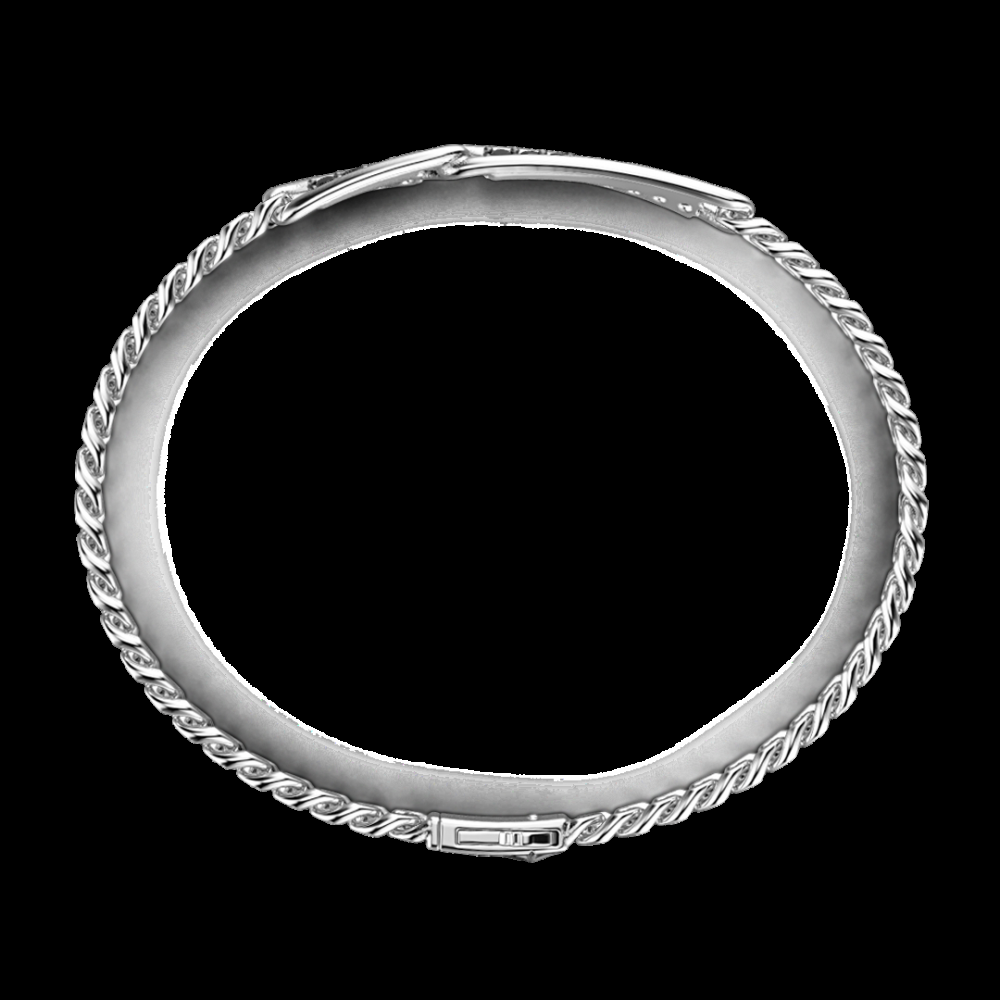 Zancan Bracciale grumetta Zancan in argento con pietre nere Vendita