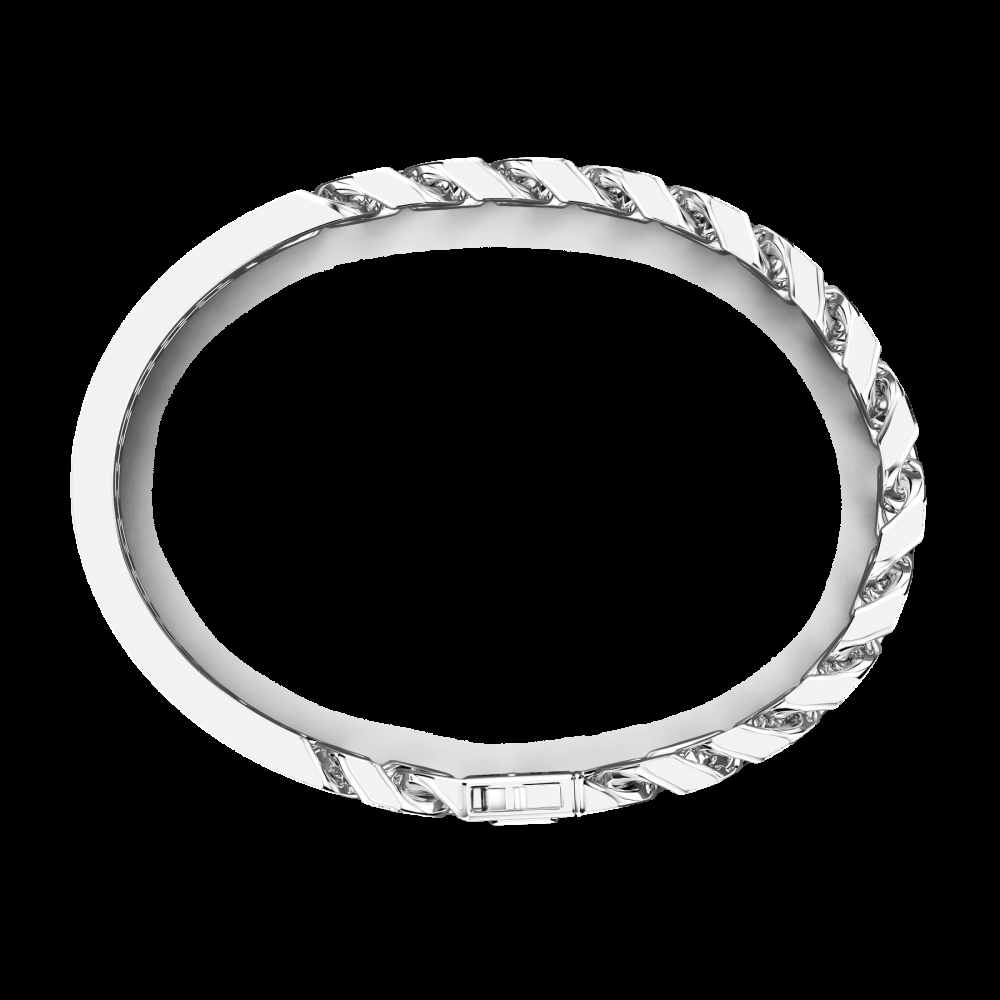 Zancan Bracciale Zancan a schiava rigida e grumette morbida in argento con pietre Outlet