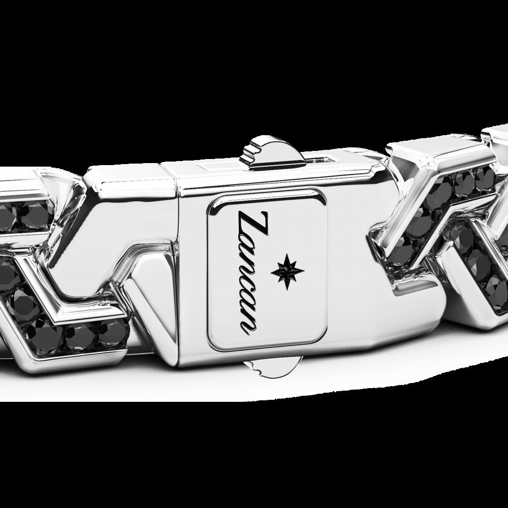 Zancan Bracciale Zancan solo maglia in argento con pietre Saldi