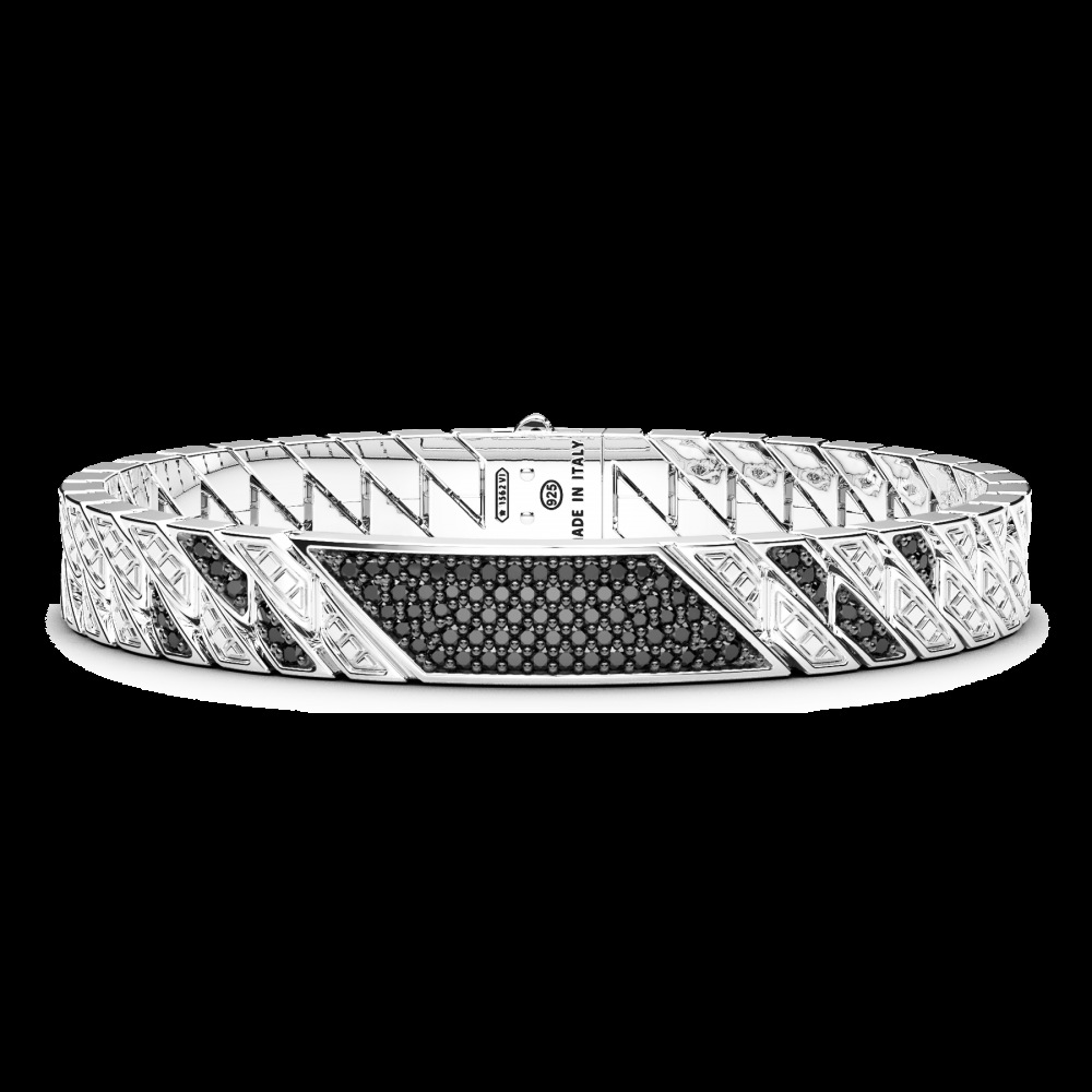 Zancan Bracciale Zancan in argento con pietre e targa centrale Vendite Flash