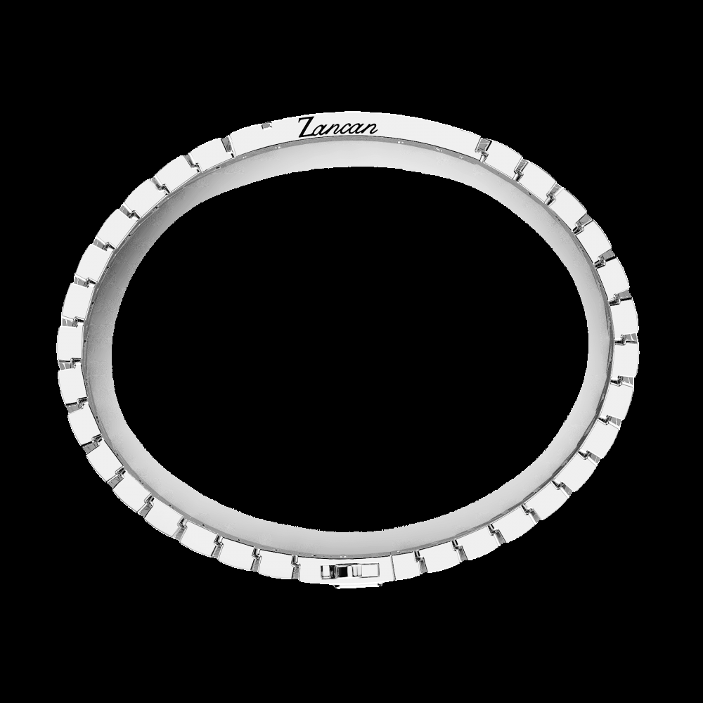 Zancan Bracciale Zancan in argento con pietre e targa centrale Vendite Flash