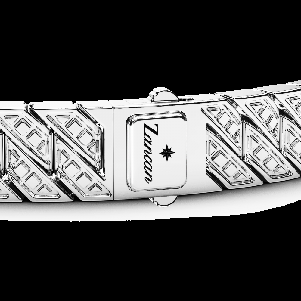 Zancan Bracciale Zancan in argento con pietre e targa centrale Vendite Flash