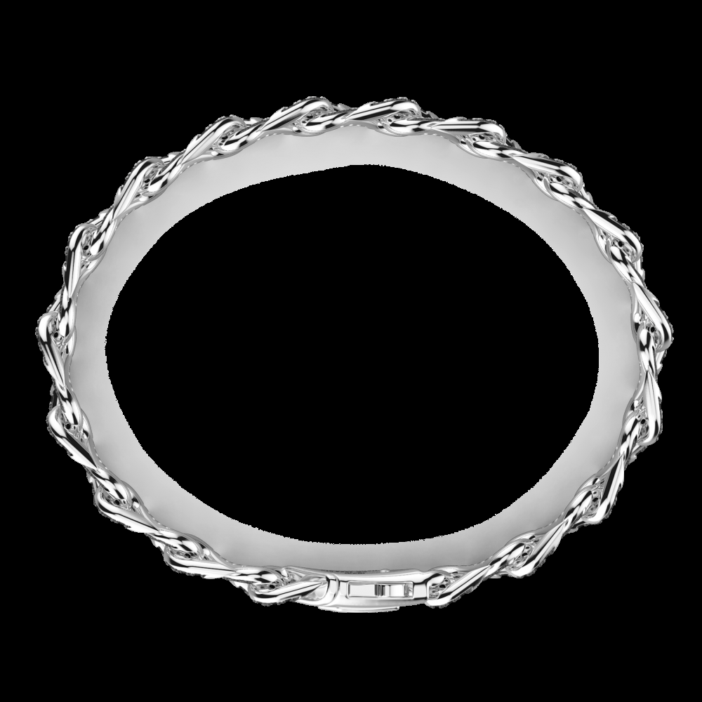 Zancan Bracciale solo maglia Zancan in argento con pietre nere Negozi Online