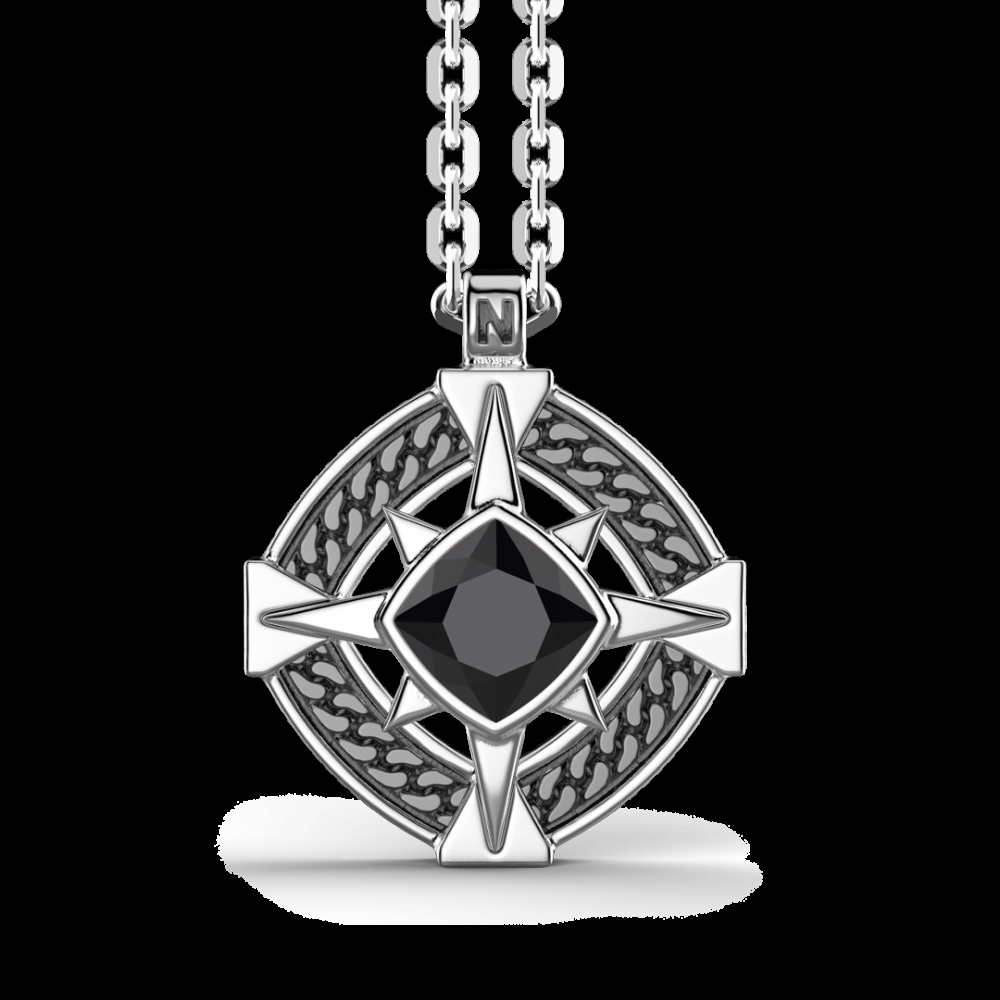 Zancan Collana in argento con onice sul pendente 2025