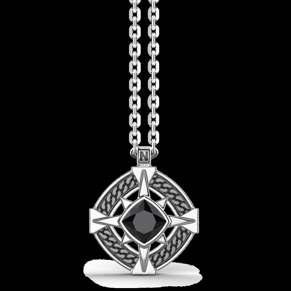 Zancan Collana in argento con onice sul pendente 2025