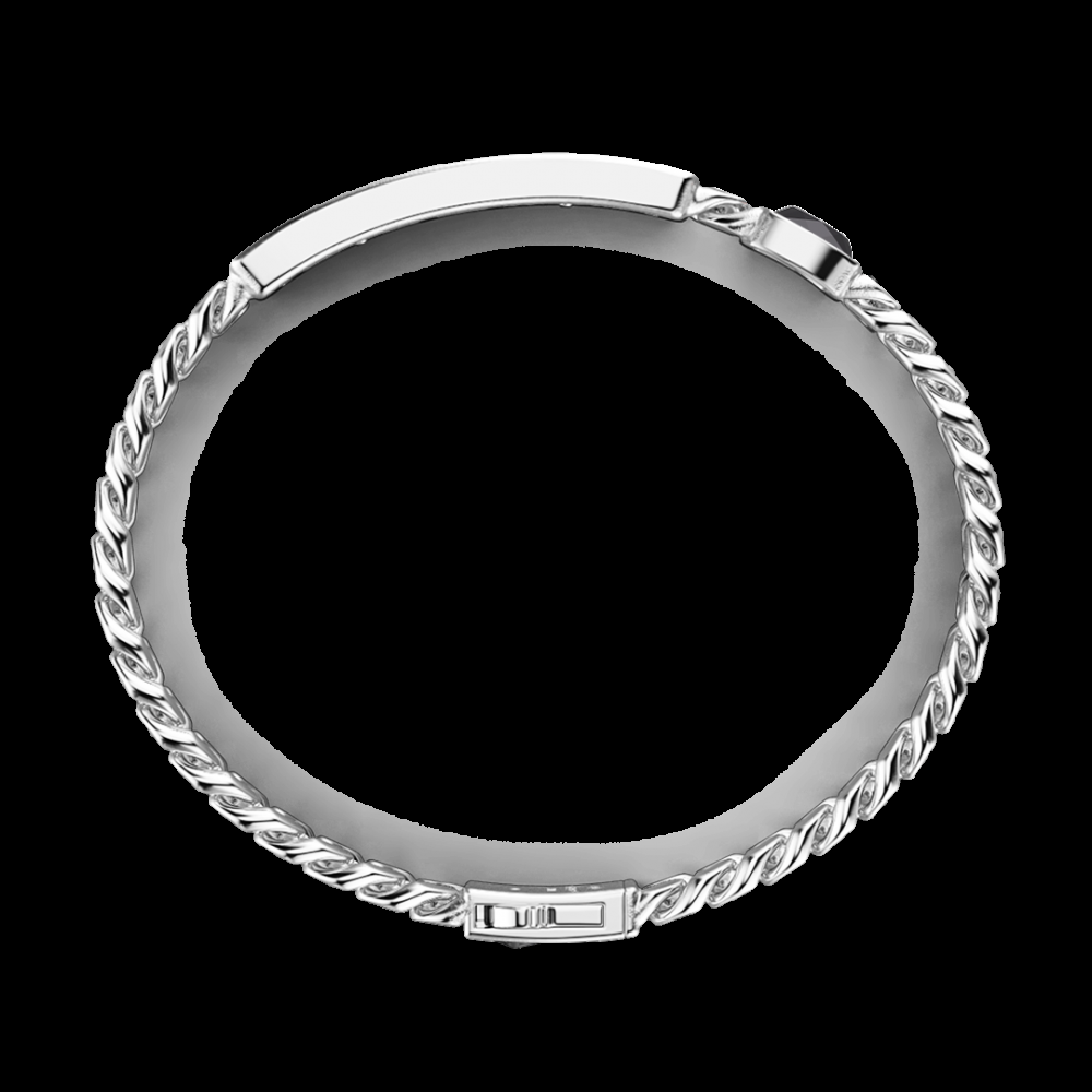 Zancan Bracciale a grumetta Zancan con targa e pietra nera Affare Del Giorno