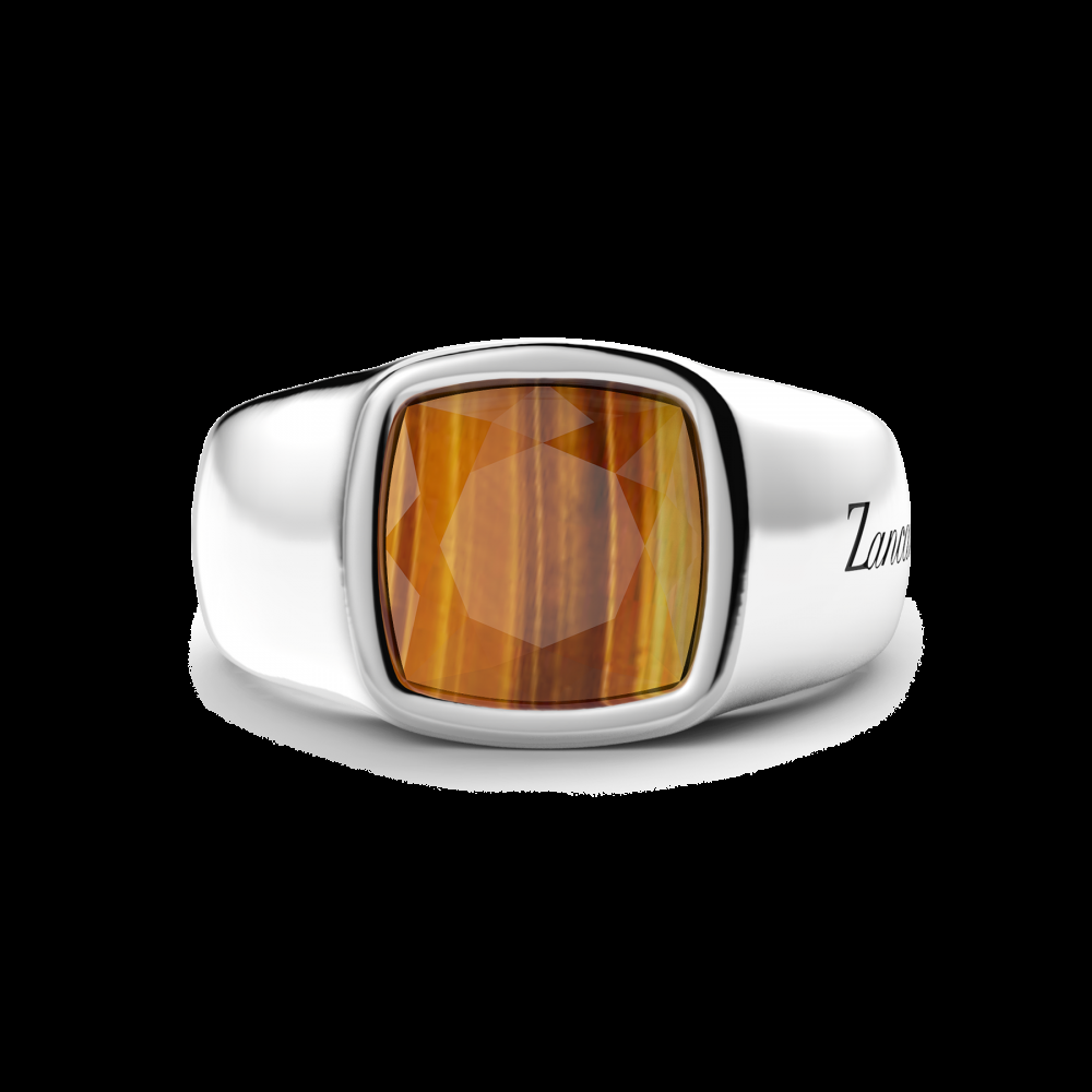 Zancan Anello in argento con occhio di tigre Consegna Veloce