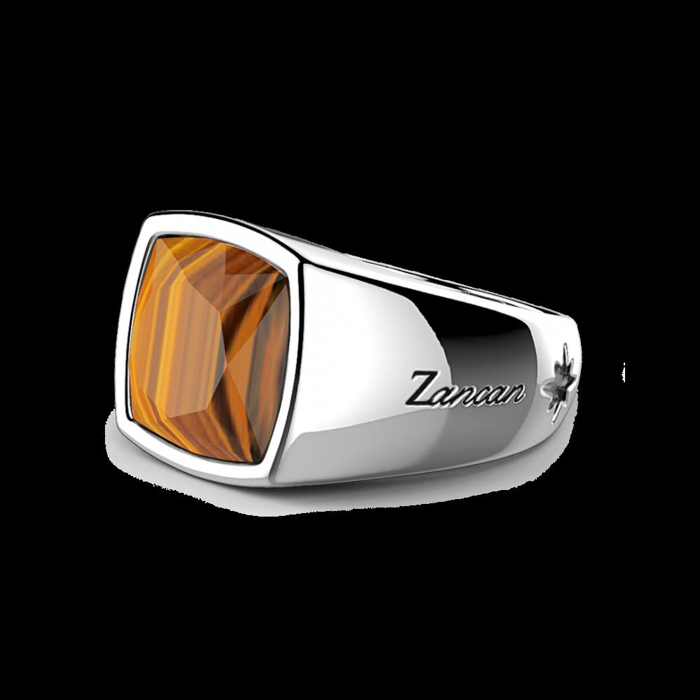 Zancan Anello Zancan in argento con pietra occhio di tigre Shopping Online