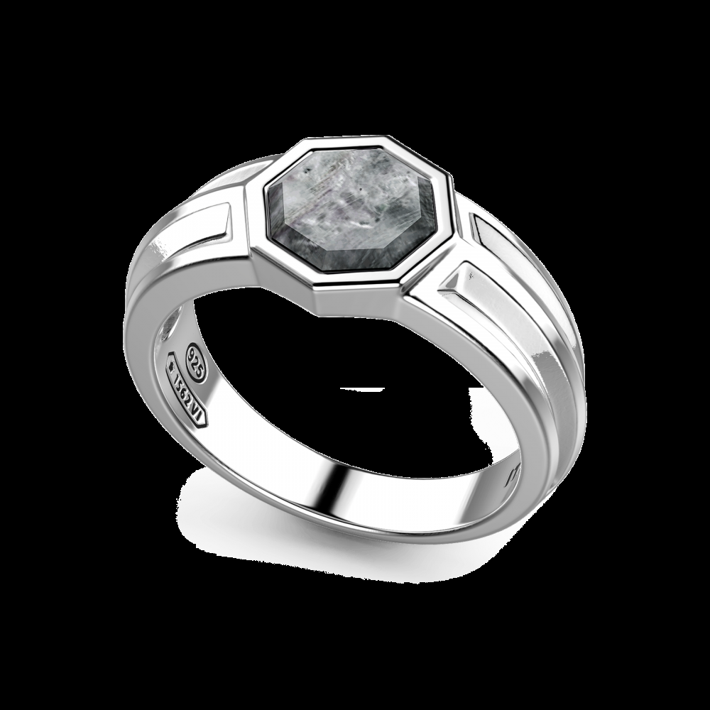 Zancan Anello chevalier Zancan in argento con madreperla Sottocosto