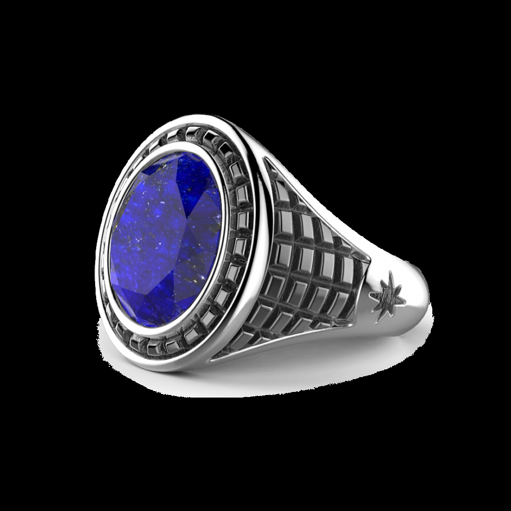 Zancan Anello Zancan in argento con pietra blu Presa