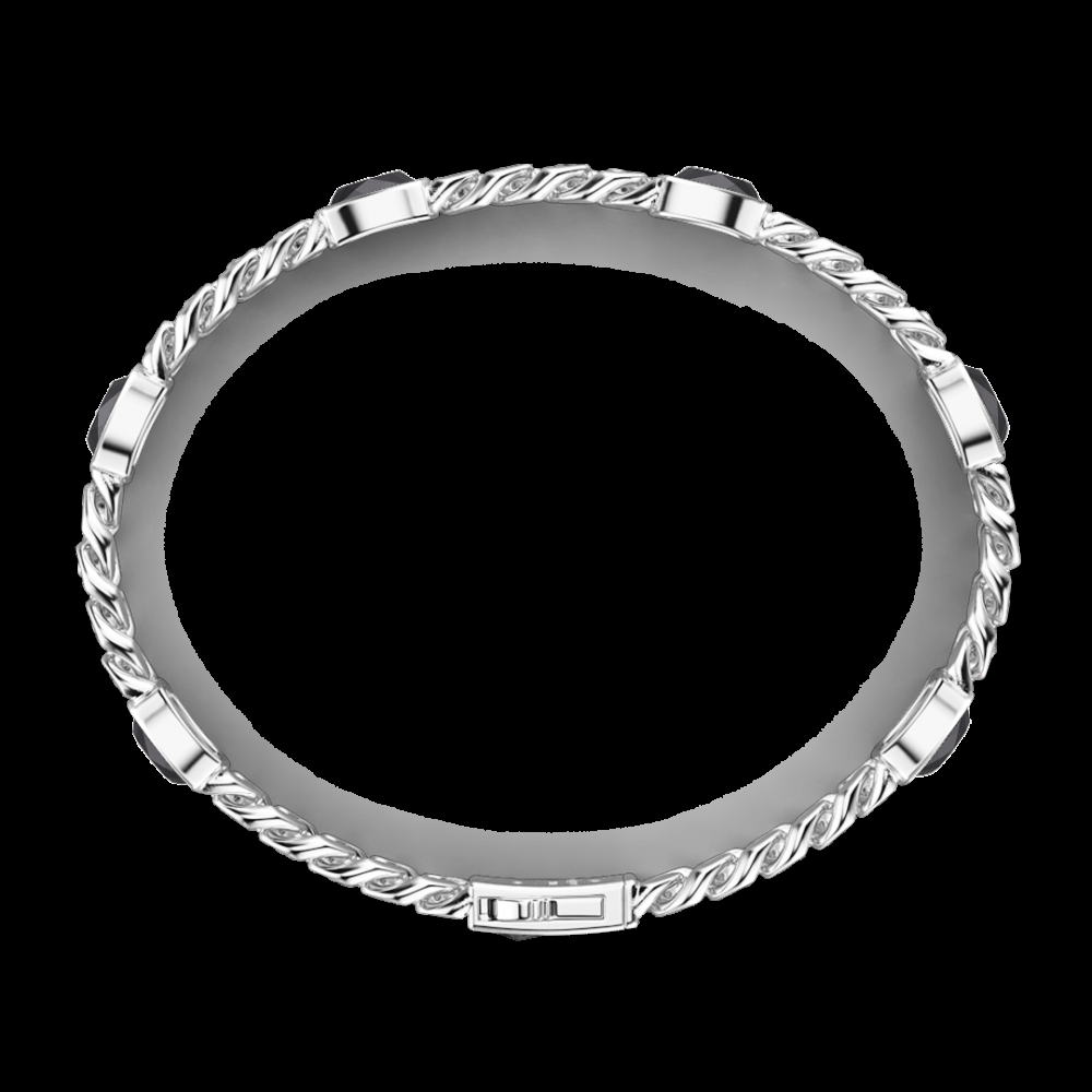 Zancan Bracciale a grumette Zancan in argento con pietre nere Offerta