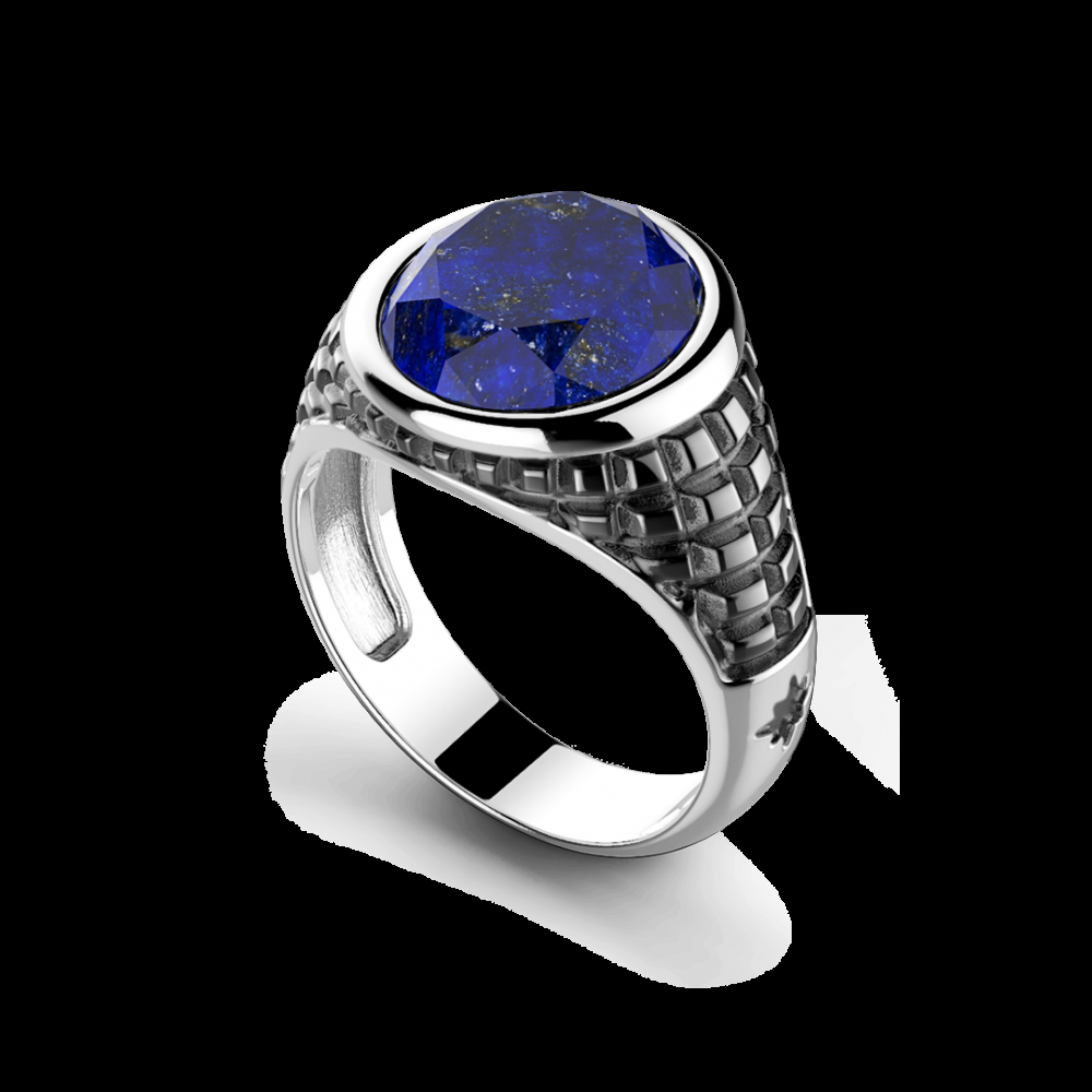 Zancan Anello Zancan in argento con pietra blu Outlet