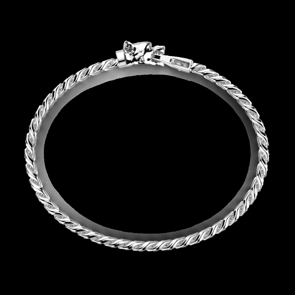 Zancan Bracciale a grumetta Zancan in argento con chiusura a testa di pitbull Negozio online di fabbrica