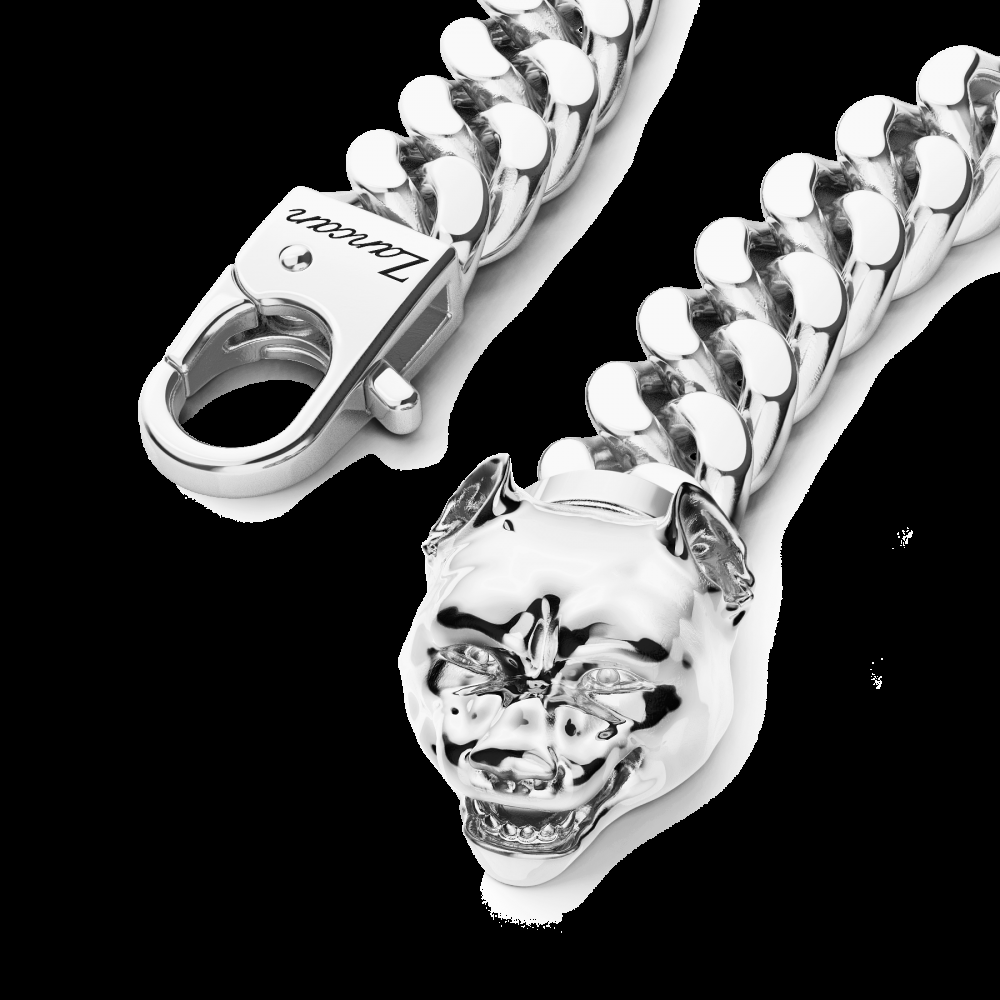 Zancan Bracciale a grumetta Zancan in argento con chiusura a testa di pitbull Negozio online di fabbrica