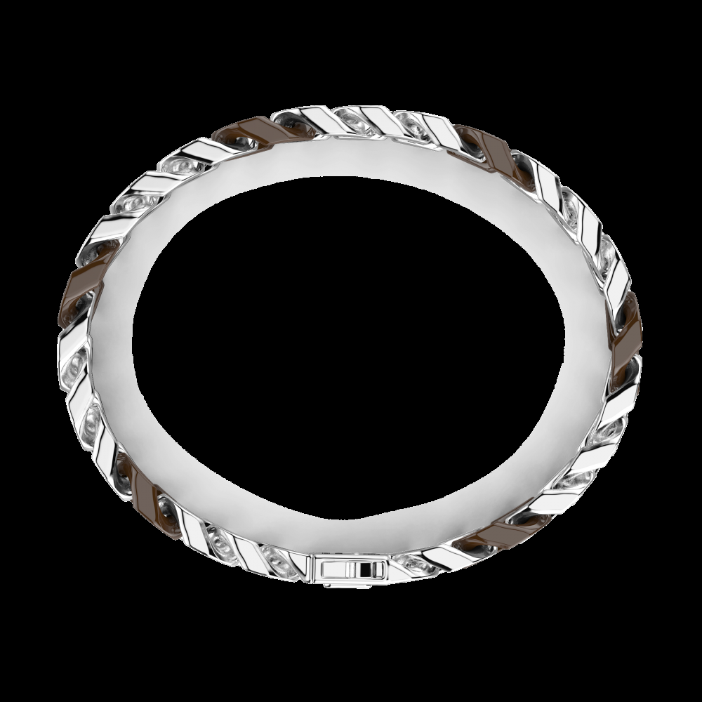Zancan Bracciale a grumette Zanca in argento e ceramica con maglie smaltate Saldi Di Fabbrica