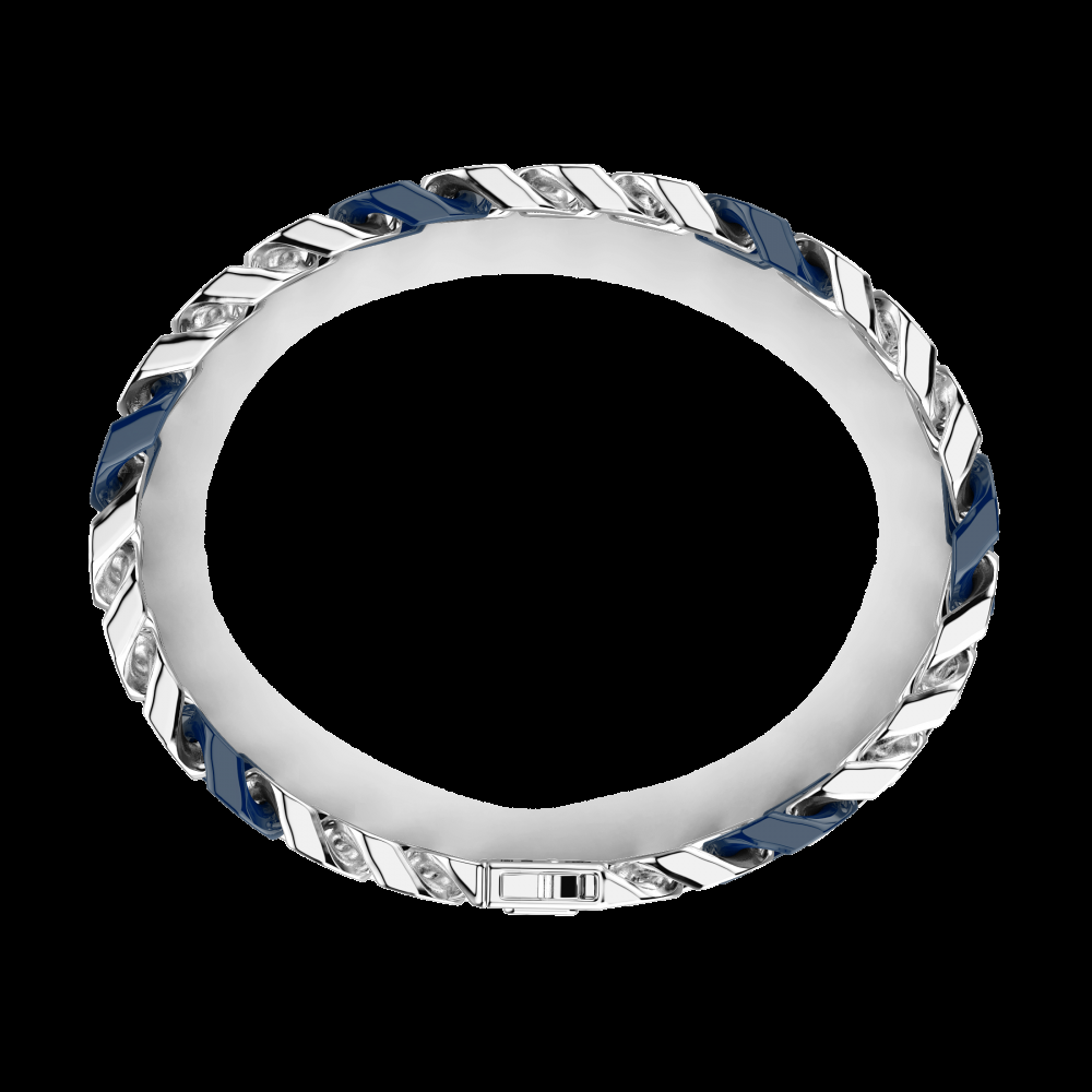 Zancan Bracciale a grumette Zanca in argento e ceramica con maglie smaltate I Più Venduti