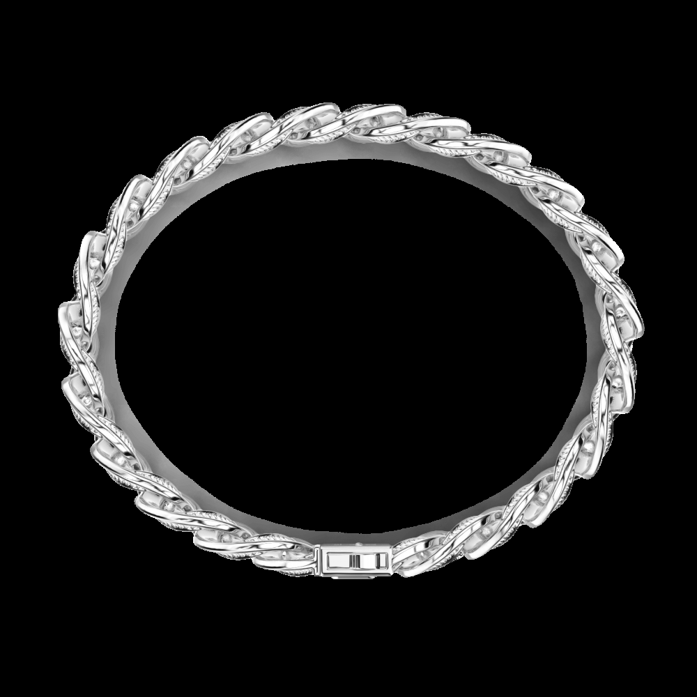 Zancan Bracciale a grumetta Zancan in argento con finitura striata Italy